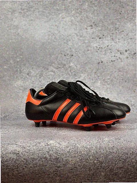 Vintage 70s 80s Adidas Santiago Football Boots Soccer Cleats Made In France US 9