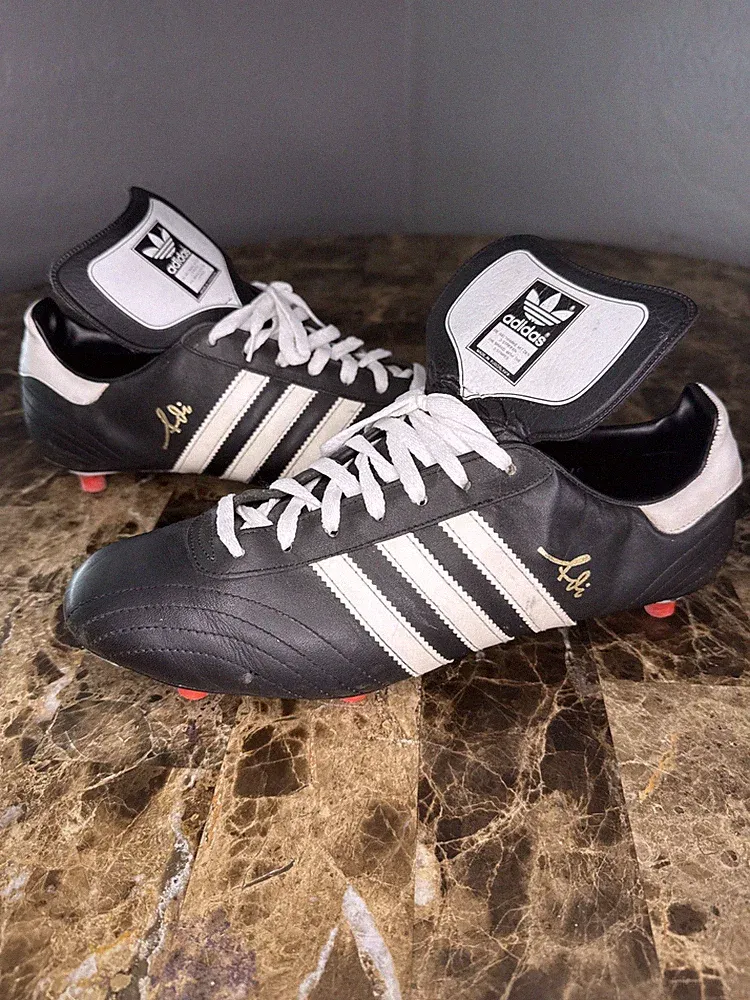 Vintage 80s Adidas Adi Dassler SG Football Boots Soccer Cleats Yugoslavia Sz 10