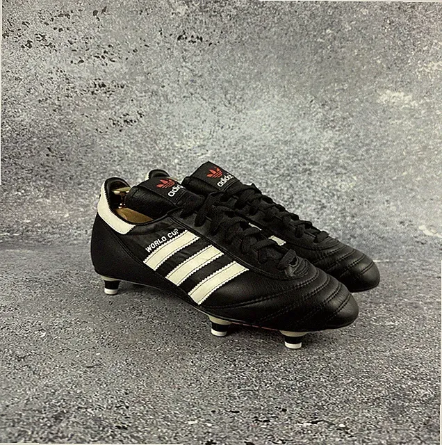 Vintage 80s Adidas World Cup Soccer Boots Leather Football Cleats France US 6.5