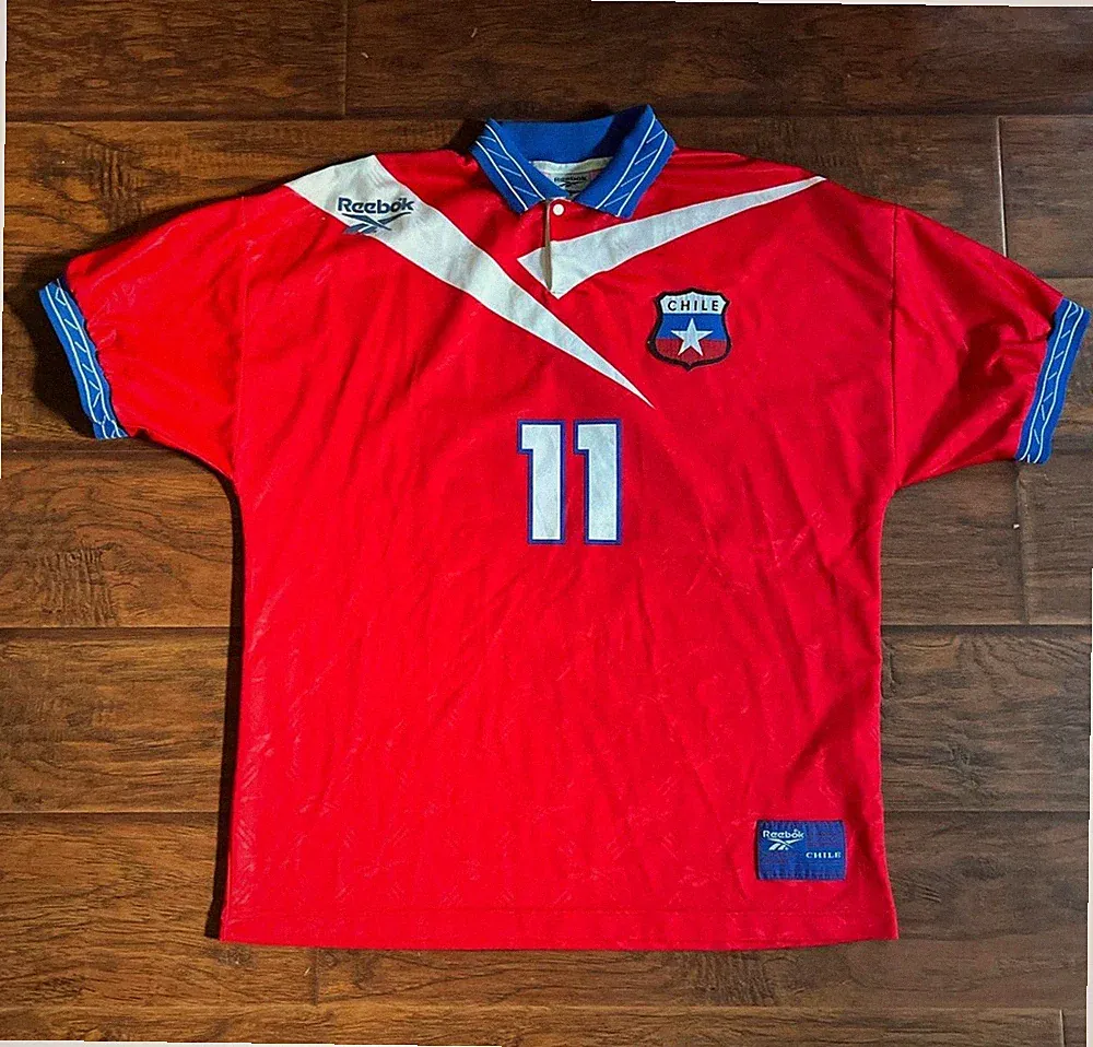 Vintage 90s Chile Marcelo Salas Soccer jersey size XL #Vintage #Soccer #Jersey