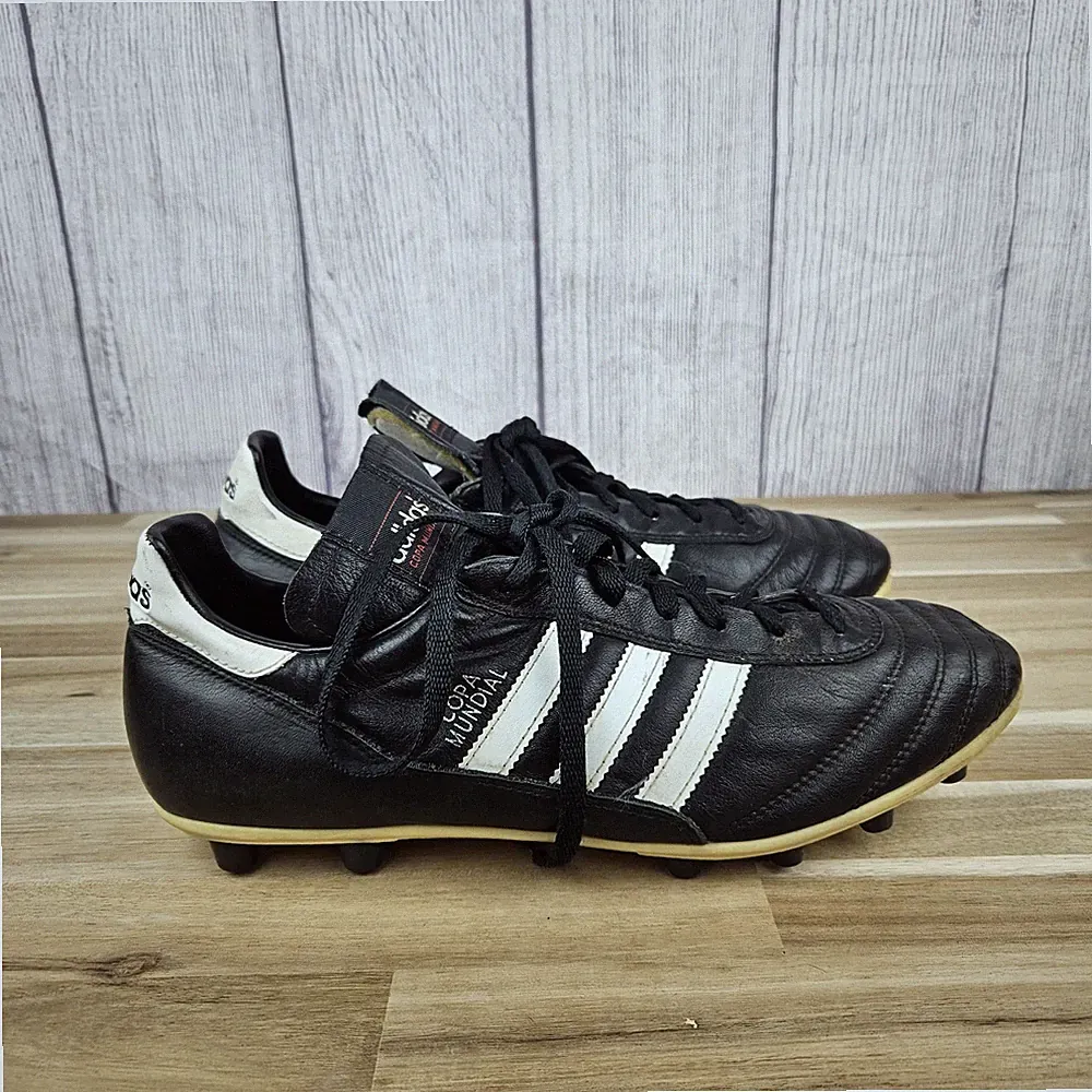 Vintage Adidas Copa Mundial Men’s Size 12 Black Leather Soccer Cleats 90s