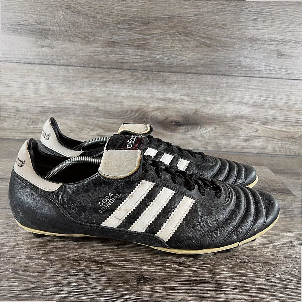 Vintage Adidas Copa Mundial Soccer Cleats Mens 14 Made In Germany Black Leather