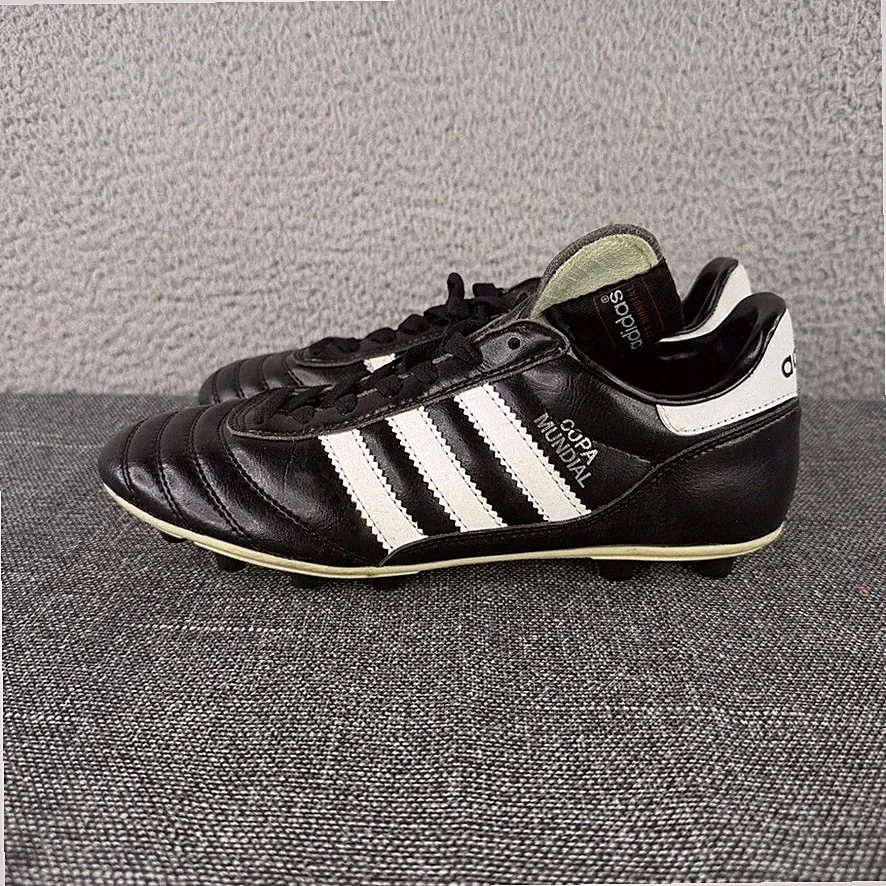 Vintage Adidas Copa Mundial Soccer Cleats Mens 8 Black Made in Germany 1990