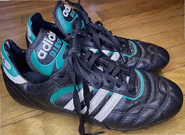 Vintage Adidas Diego Liga 1AB Soccer cleats #015258 Size 7 Black/White/Green