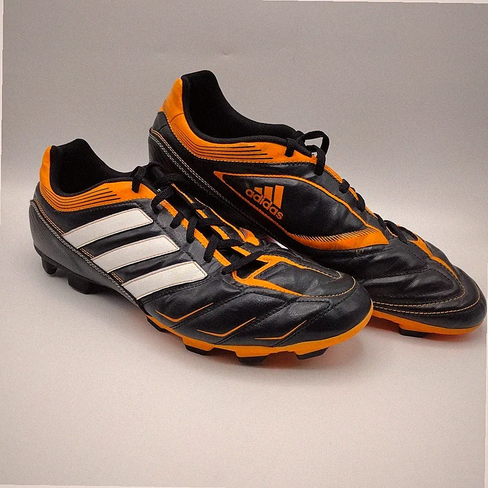 Vintage Adidas Ezeiero TRX FG Soccer Cleats G64306 Black Orange Mens Sz 13