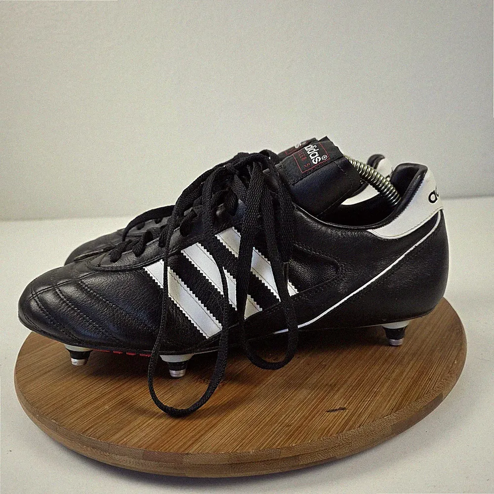 Vintage Adidas Kaiser 5 Shoes Mens Size 11 Black Soft Ground Soccer Cleats 1999