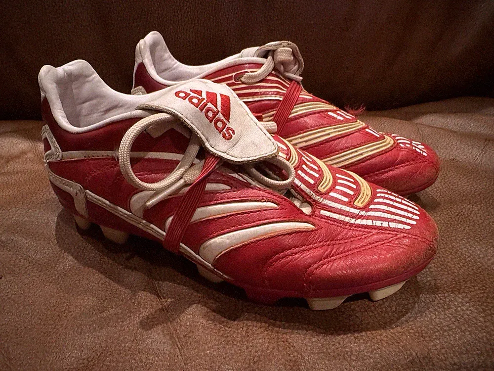 Vintage Adidas Predator TRX FG Soccer Cleats Rare Red US Boys 1