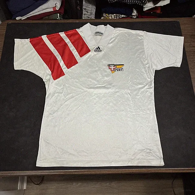 Vintage Adidas PTT Sport Soccer Shirt Mens Large White Equipment Jersey 90s