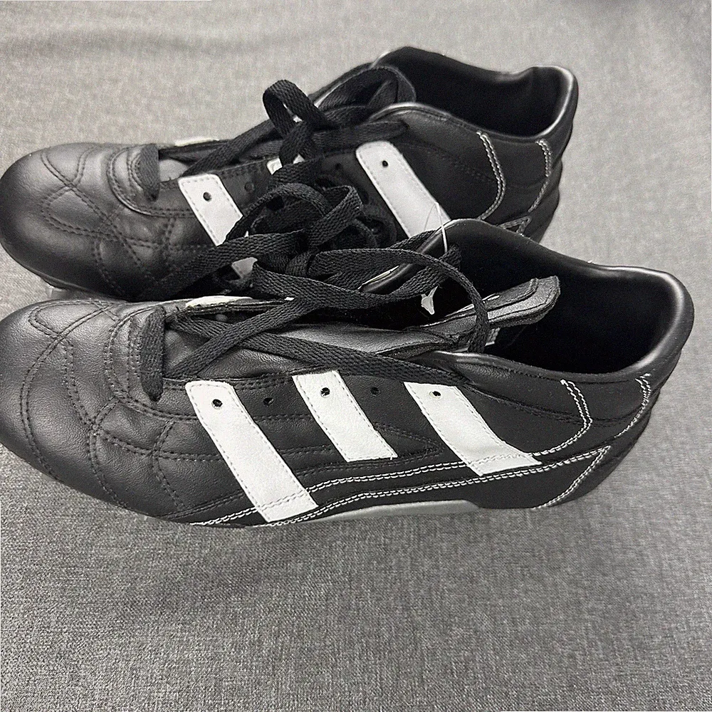 Vintage Adidas Soccer Cleats Mens 6.5 Black Athletic Football Boots Harlequin