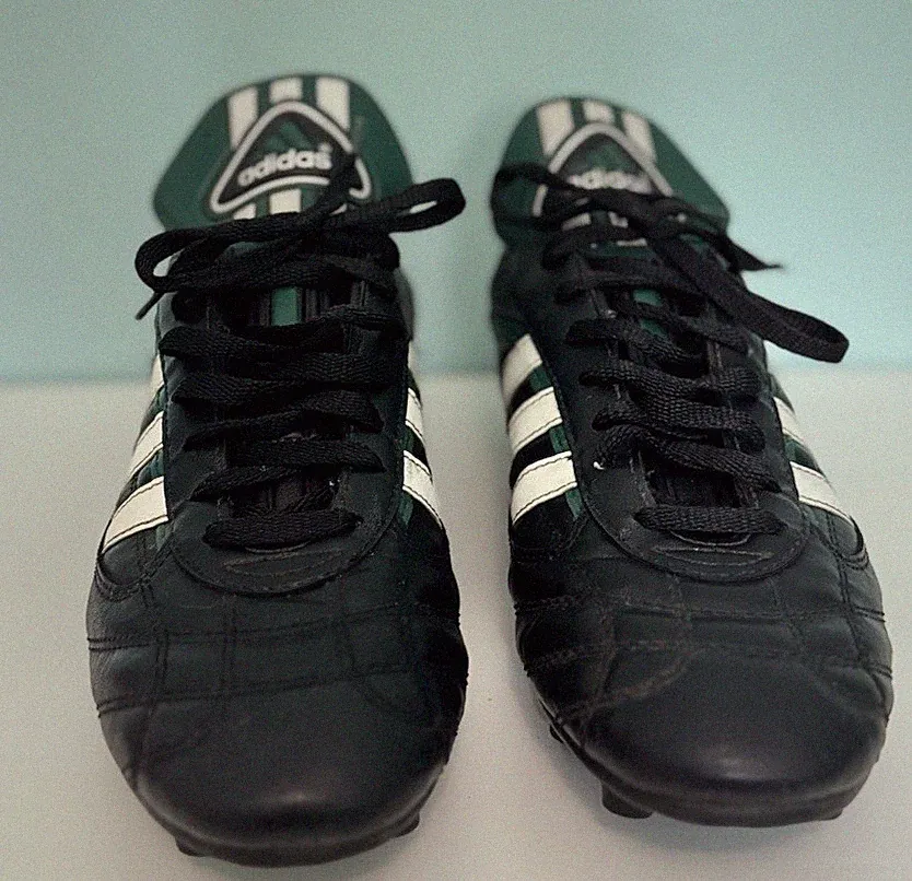 Vintage Adidas Stratos Liga Soccer Cleats Black Green White Men’s Size 10 Rare