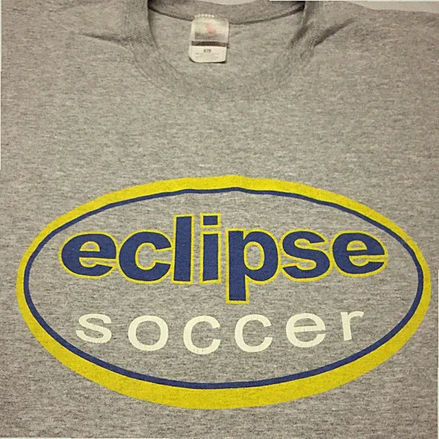 Vintage Eclipse Soccer Gray XL T Shirt Futbol Field Goalie Goal Cup Cleat Club