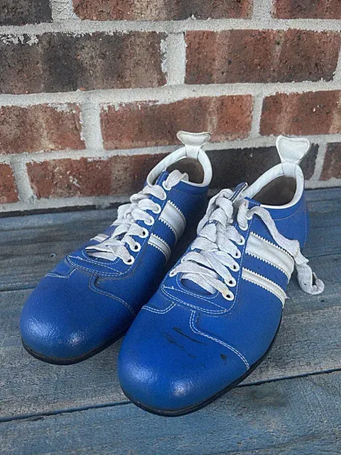 Vintage Econ Jets soccer cleats Sz 9.5 blue 1970s? 1980s? football boots Taiwan