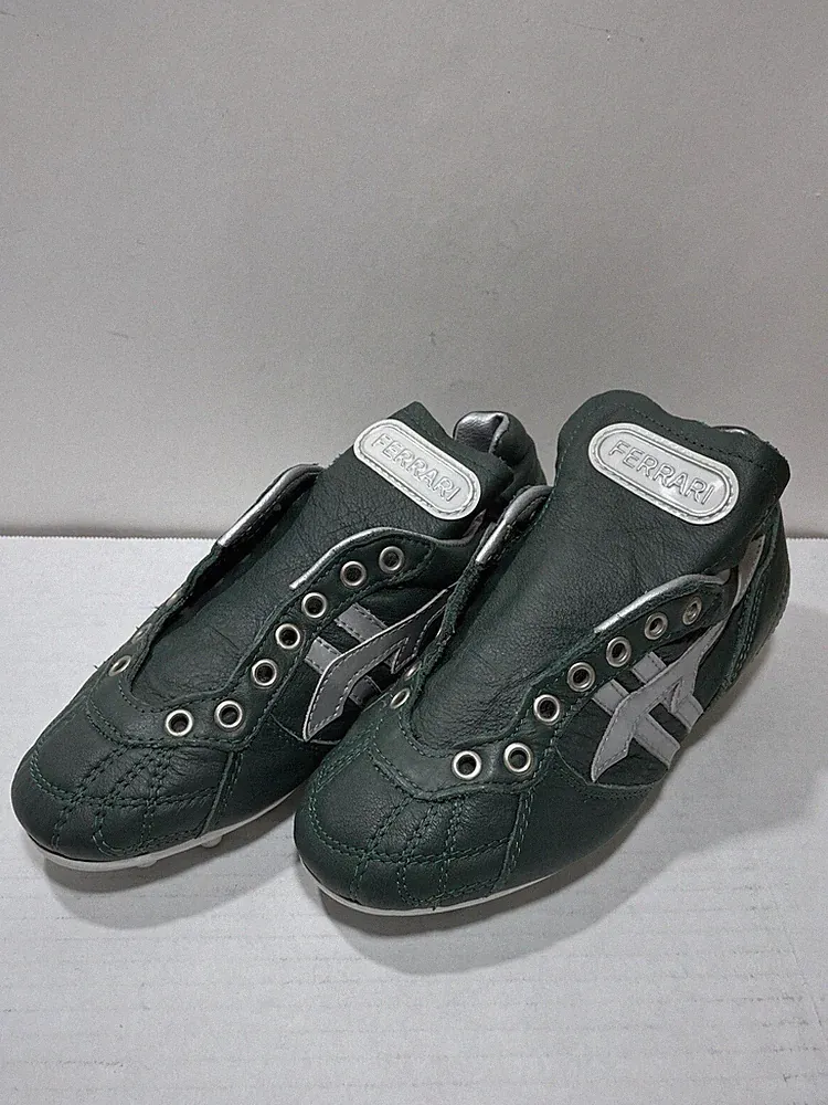 Vintage Ferrari Molded Soccer Cleats Silon EU Sz 37 Made In Italy Leather NWOT