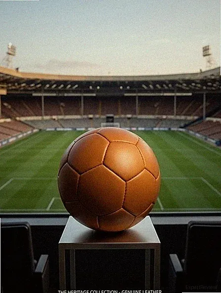 Vintage Genuine Leather Soccer Ball Size 5 – Classic Brown Heritage Football