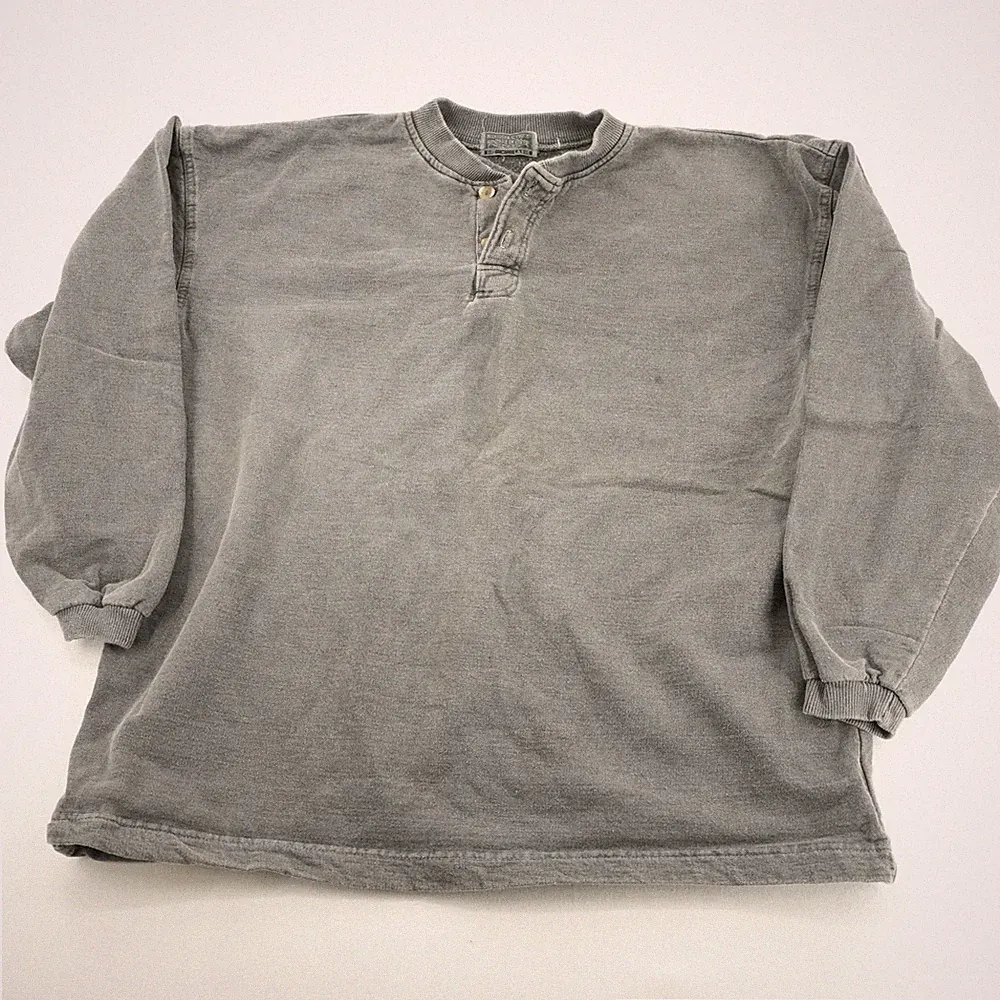 Vintage McIntosh Seymour Soccer Gear Rugby Henley Sweatshirt Gray Men’s L
