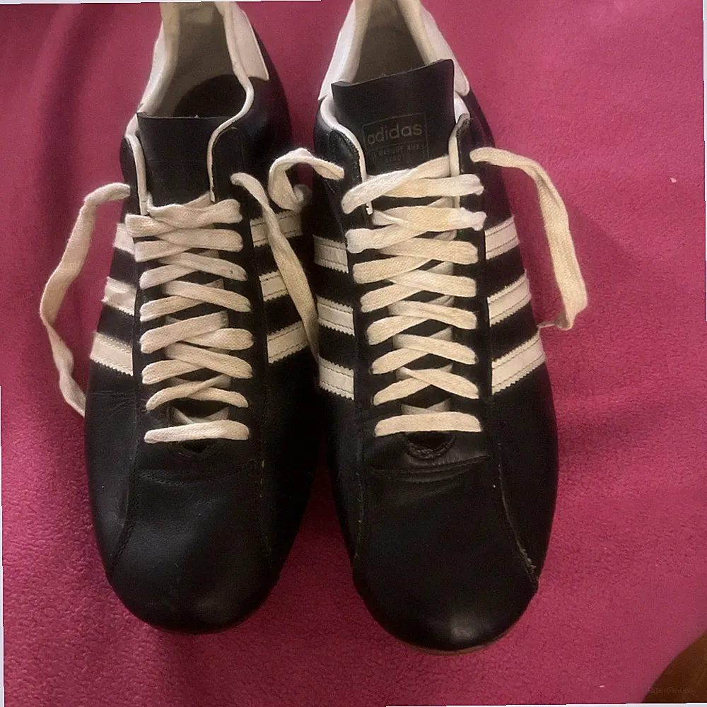 Vintage men’s Adidas Football Soccer Cleats Rare 70/80’s Black White Size 12.5