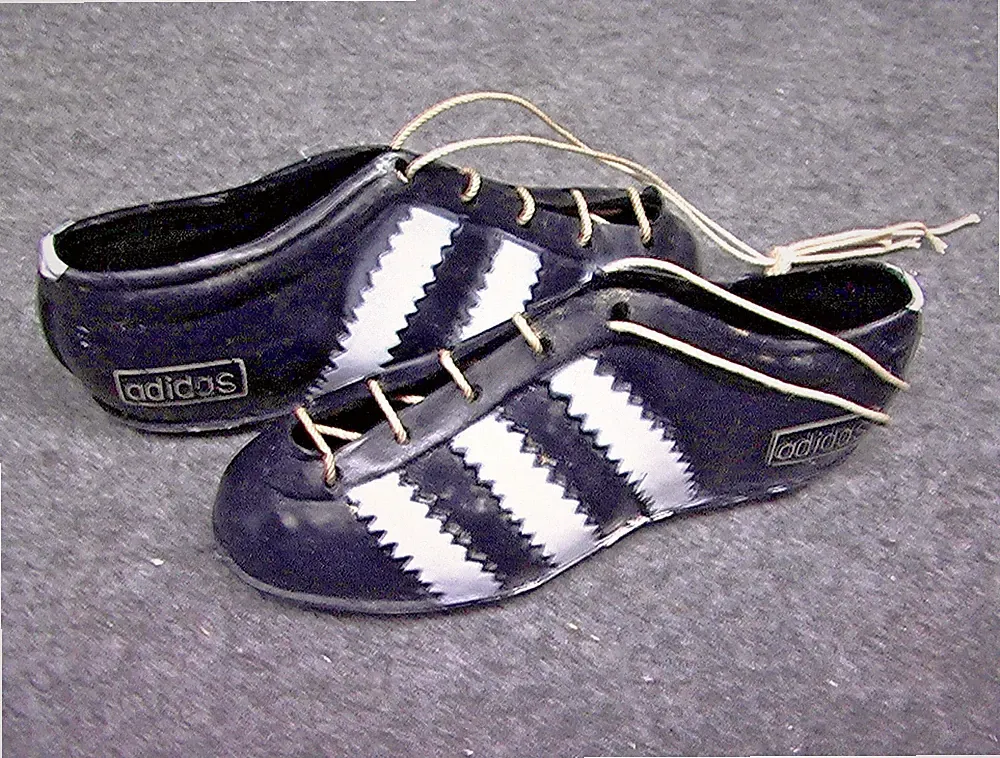 VINTAGE Miniature Mini ADIDAS Soccer Football Rubber CLEATS SHOES Mirror Hanger