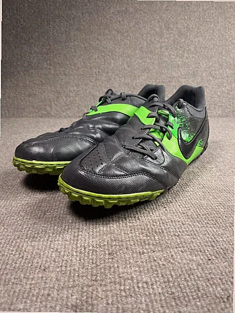 Vintage Nike 5 Bomba TF Turf Soccer Shoes Mens US 13 Gray Green 415130-004