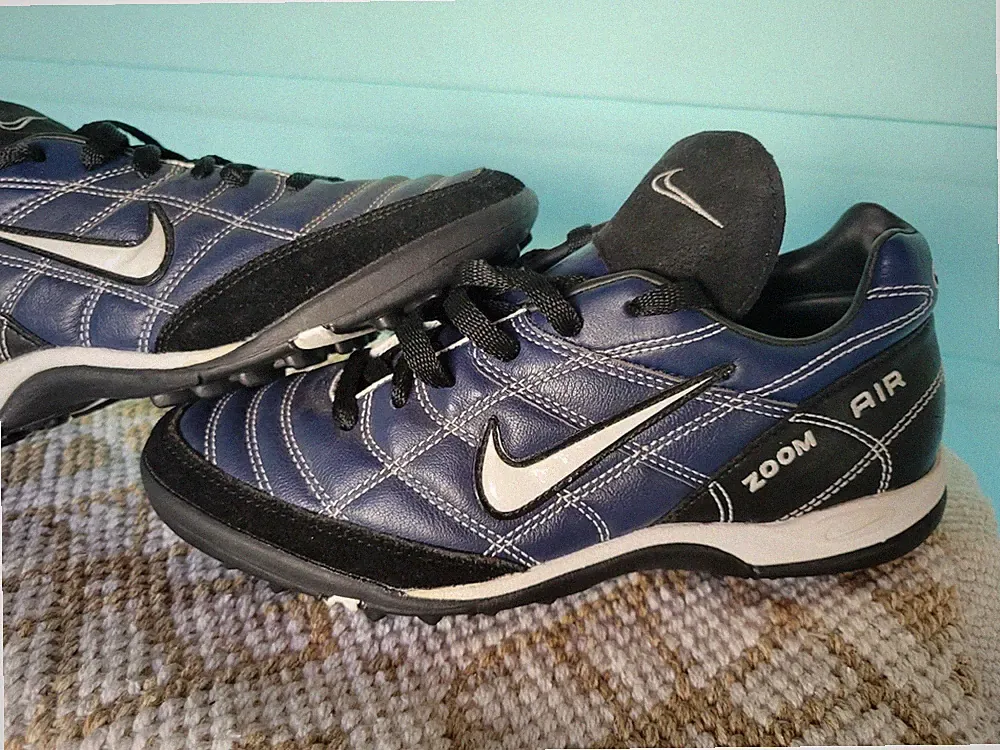 Vintage NIKE AIR ZOOM BRASILIA HG 1999 Soccer Cleats Shoes Women's 8 BARCELONA