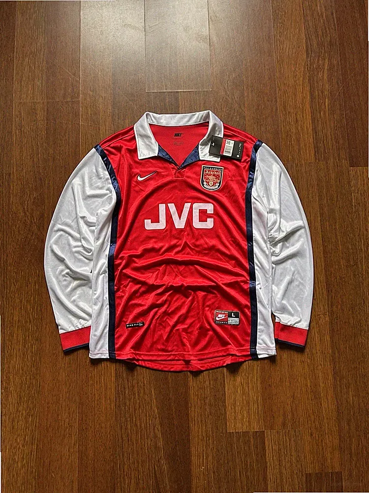 Vintage Nike x Arsenal 1998 Long Sleeve Soccer Jersey NWT Men’s Brown #25 Size L