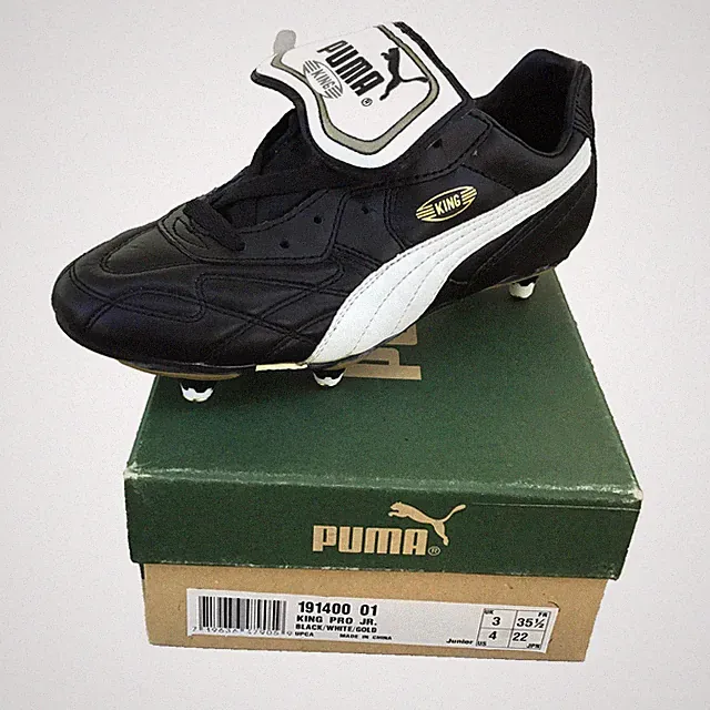 Vintage Puma King Pro JR Soccer Football Cleats Junior US 4 UK 3 EU 35 1/2 Black