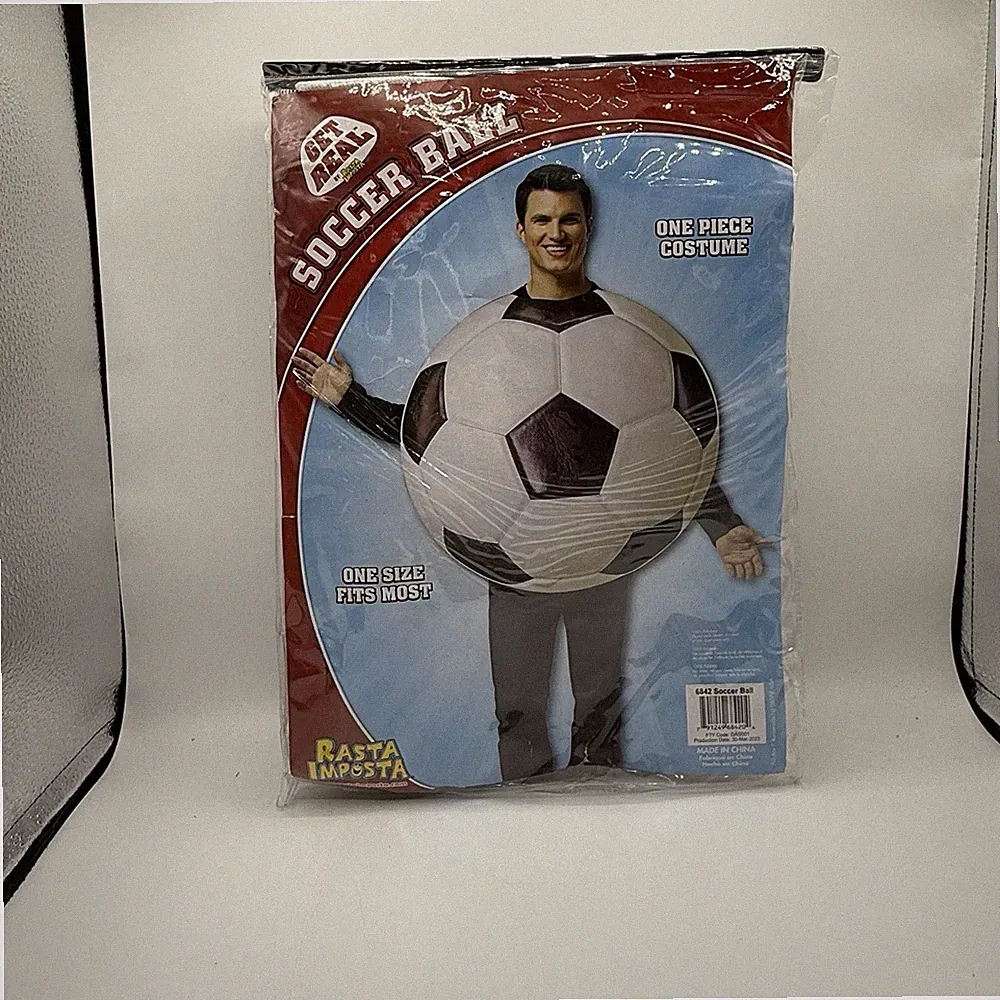 Vintage Rasta Impasta Soccer Ball Sports Adult Costume New