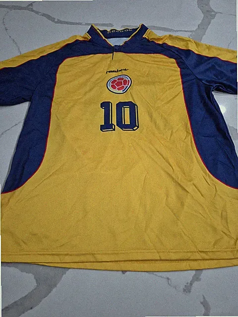 Vintage Reebok Colombia Valderama Copa America Unisex Futbol Jersey Size XL