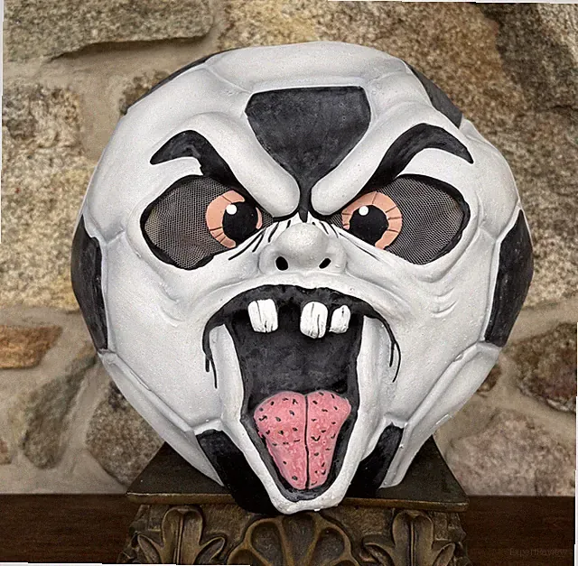 Vintage Rubie's Scary Soccer Ball Halloween Head Mask