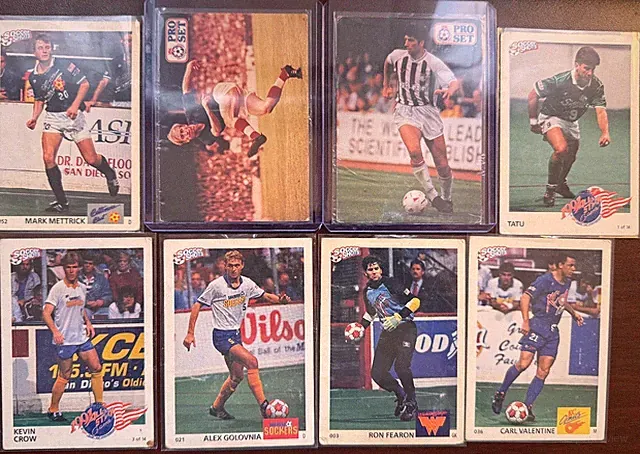 Vintage Soccer 8-Card Lot - Early 1990s - Good/Fair Conditon