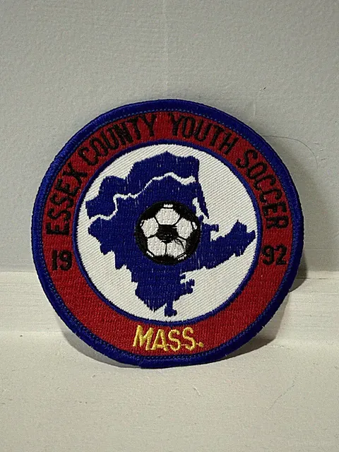 Vintage soccer patch 3.5 Inch Round Essex County MA Youth Soccer