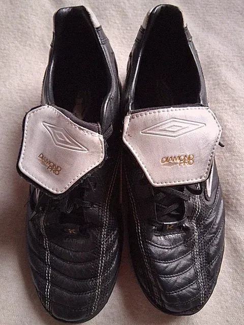 Vintage Umbro Diamond Pro TF Football Boots Black K-Leather Astro Turf