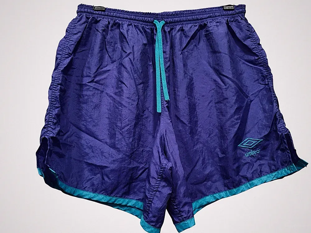 Vintage Umbro Shorts Adult XL Soccer Athletic 90s USA Teal Green Purple