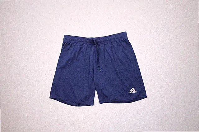 Vintage Y2K Adidas Mens XL Spell Out Running Jogging Soccer Shorts Navy Blue