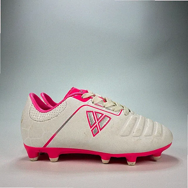 Vizari Avalon FG White Pink Kids Athletic Soccer Shoes Cleats Youth Size 10
