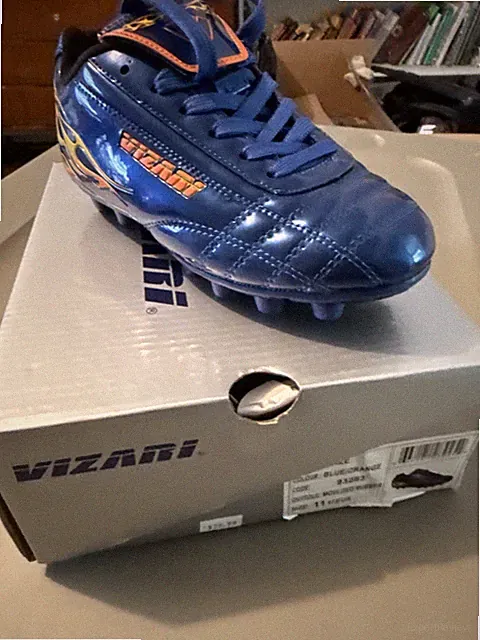 Vizari Blaze FG Soccer Shoe (Toddler/Little Kid) Blue/Orange 11.5 US Toddler
