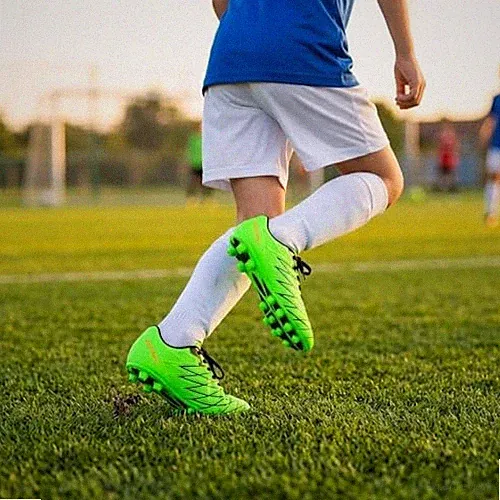 VIZARI BOCA FIRM GROUND SOCCER CLEATS FOR KIDS & YOUTH – - GREEN/BLACK