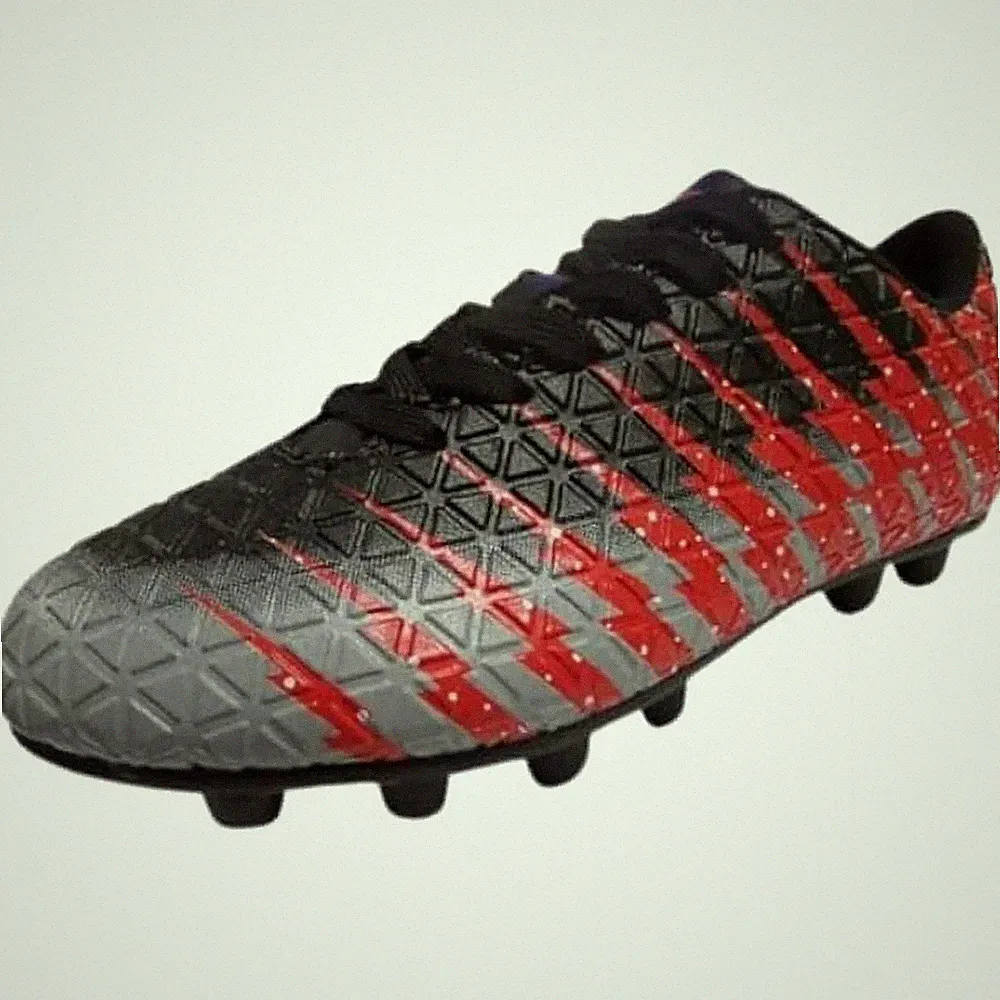 Vizari Bolt FG Soccer Cleats Youth 5 Red/Black Adjustable Lightweight Breathable