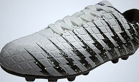Vizari Bolt FG Soccer Shoes for Kids, Size-Youth-13.5, White/Black