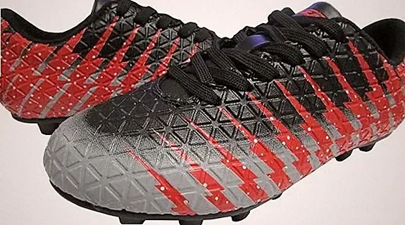 Vizari Bolt FG Soccer Shoes for Kids, Youth-13, Red/Black, VZSE93373Y-13
