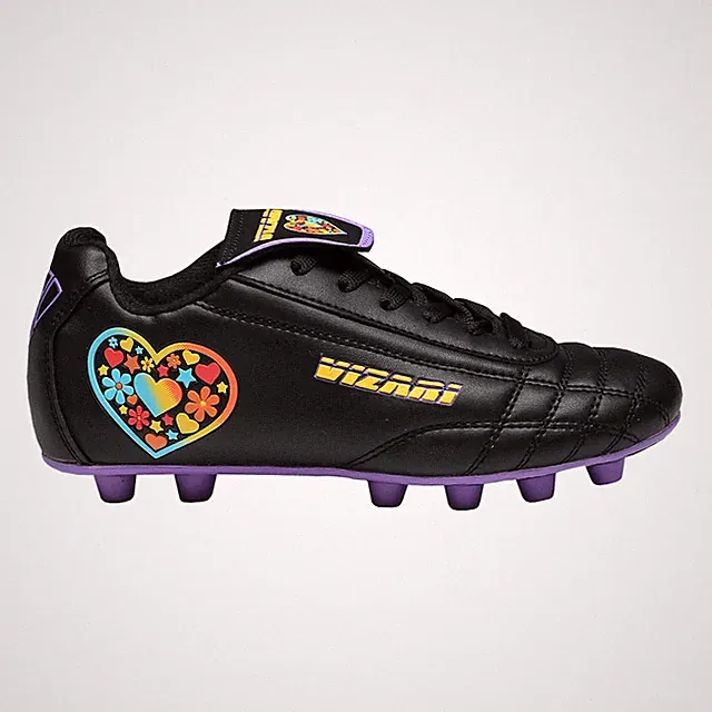 Vizari Harmony Outdoor Junior Soccer Cleats - Black, Purple (NEW)