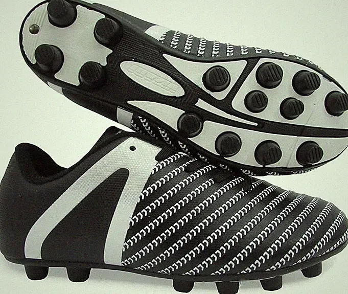 Vizari Impact Firm Ground Soccer Cleats for Kids, Black, Youth-2.5