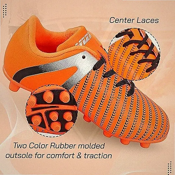 Vizari Impact Firm Ground Soccer Cleats for Kids, Size-Junior-4.5, Orange