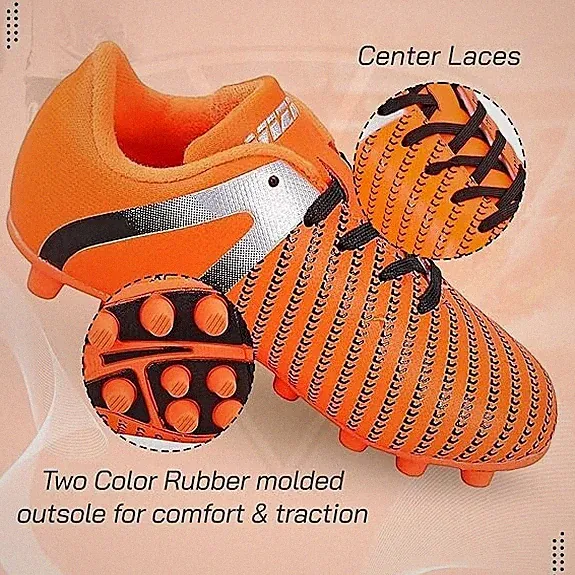 Vizari Impact Firm Ground Soccer Cleats for Kids, Youth-1, Orange, VZSE93361Y-1