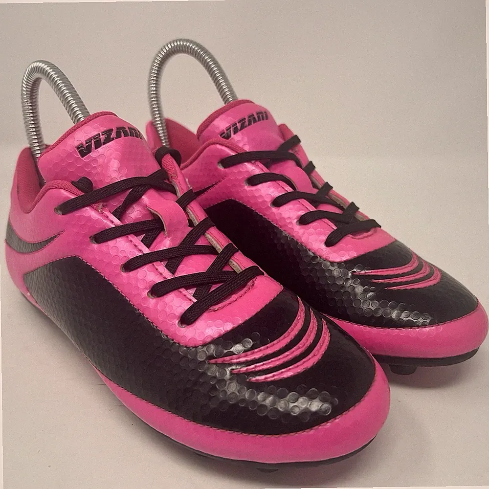 VIZARI Infinity FG Size 3.5J Kid’s Girls Soccer Cleats- Pink/Black Pre Owned, GC