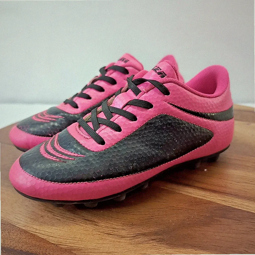 Vizari Kids’ Soccer Cleats Size 13.5C – Black and Pink Performance Shoes