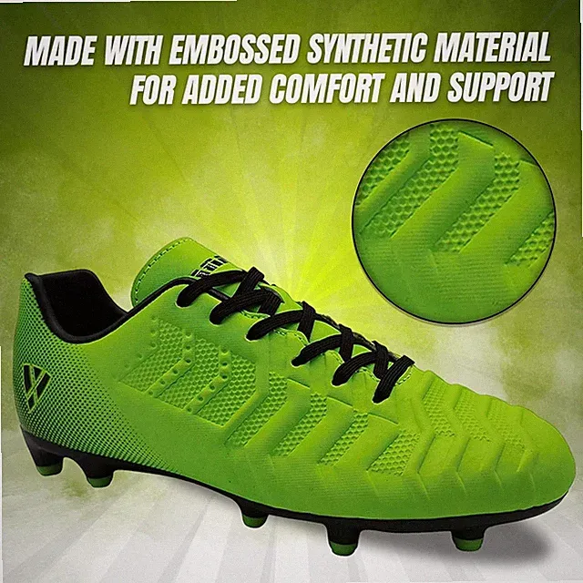 Vizari Laguna Firm Ground Kids Soccer Cleats, Green, Youth-13, VZSE93440Y-13