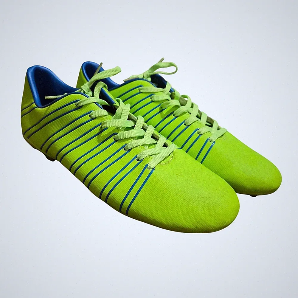 Vizari Madero FG Soccer Cleats 12 Neon Green and Blue Lace Up