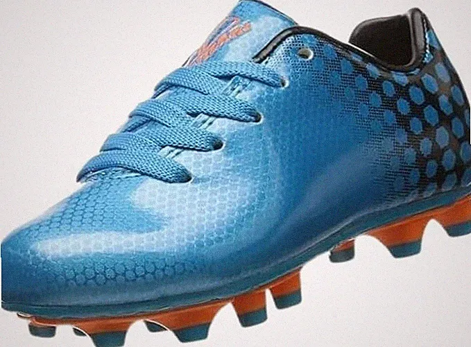 Vizari Palomar Youth Soccer Cleats - Blue/Black, Size 1, Firm Ground, Wide Fit