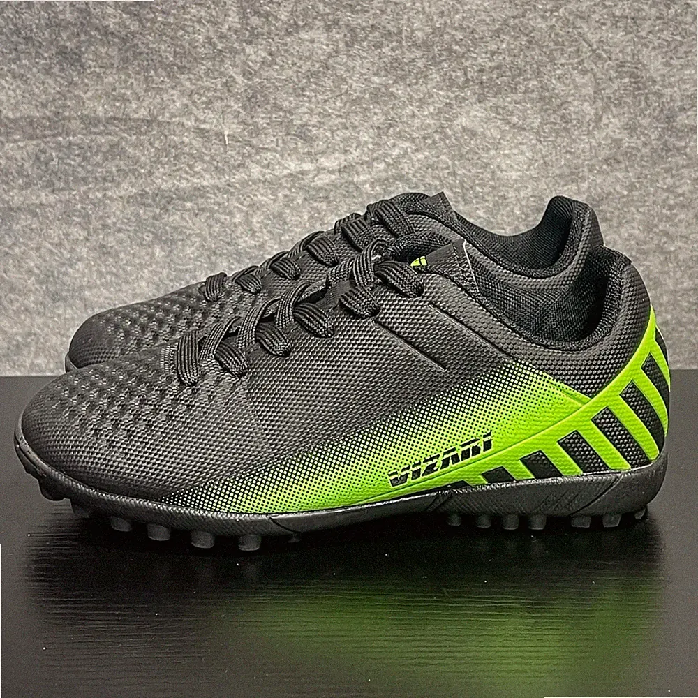 Vizari Santos TF Shoes Little Kids 13C EU 31 Black Green Turf Soccer Cleats