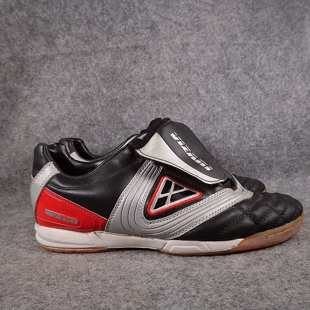 Vizari Shoes Adult 7.5 Indoor Soccer Football Cleat Boot V Pro Black Lace Up